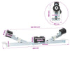 Venepärävaunun alatuet 90,5 x 12 x 32 cm Hopea Galvanoitu teräs
