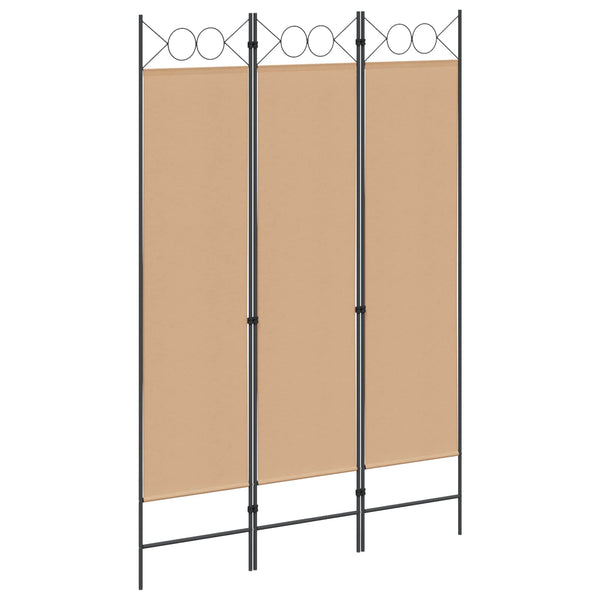 3-paneelinen huoneen jakaja Beige 120 x 180 cm Kangas