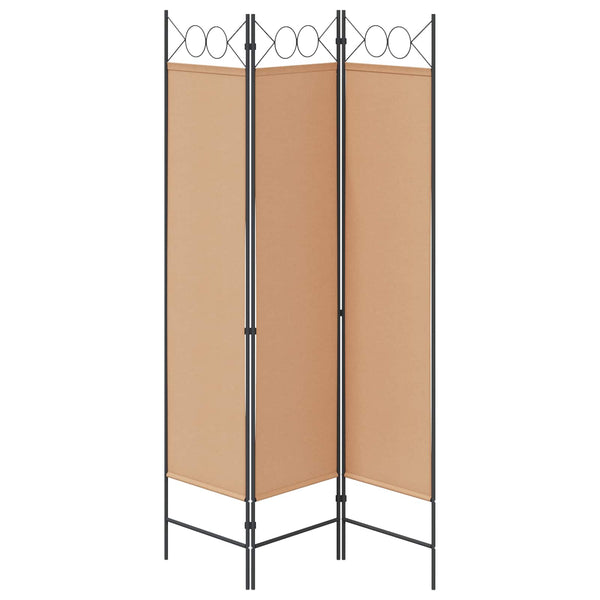 3-paneelinen huoneen jakaja Beige 120 x 180 cm Kangas