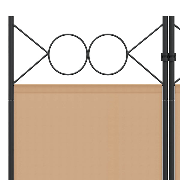 4-paneelinen huoneen jakaja Beige 160 x 180 cm Kangas
