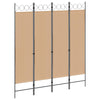 4-paneelinen huoneen jakaja Beige 160 x 180 cm Kangas