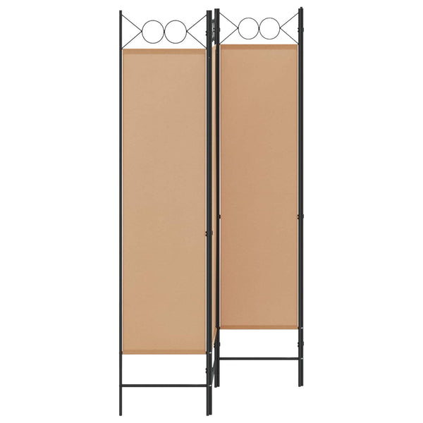 4-paneelinen huoneen jakaja Beige 160 x 180 cm Kangas