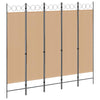 5-paneelinen huonejako Beige 200 x 180 cm Kangas