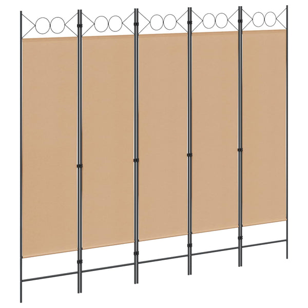 5-paneelinen huonejako Beige 200 x 180 cm Kangas