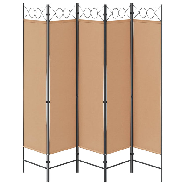 5-paneelinen huonejako Beige 200 x 180 cm Kangas