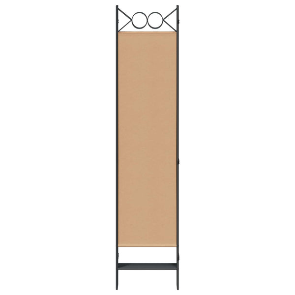 6-paneeli huonejakaja Beige 240 x 180 cm Kangas