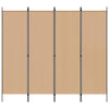 4-paneelinen huoneen jakaja Beige 200 x 180 cm Kangas