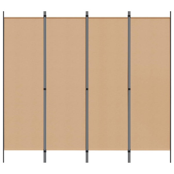 4-paneelinen huoneen jakaja Beige 200 x 180 cm Kangas