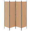 4-paneelinen huoneen jakaja Beige 200 x 180 cm Kangas