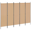 5-paneelinen huonejako Beige 250 x 180 cm Kangas