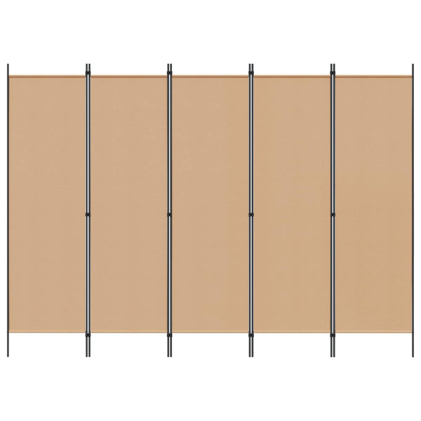 5-paneelinen huonejako Beige 250 x 180 cm Kangas