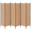6-paneeli huonejakaja Beige 300 x 180 cm Kangas