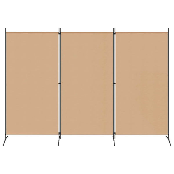 3-paneelinen huoneen jakaja Beige 260 x 180 cm Kangas