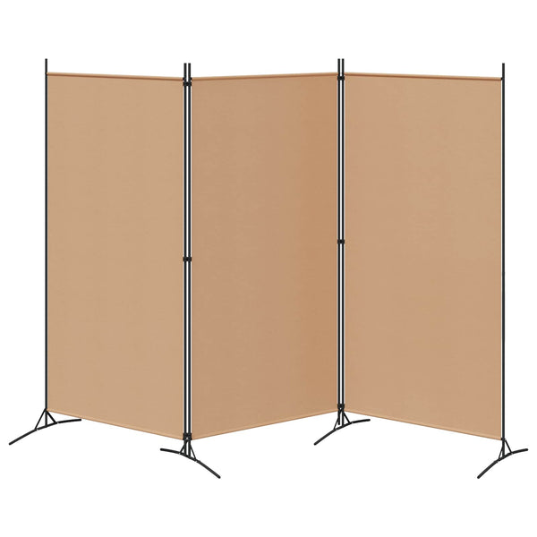 3-paneelinen huoneen jakaja Beige 260 x 180 cm Kangas
