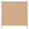 Yksittäinen paneelihuonejakaja Beige 175 x 180 cm Kangas