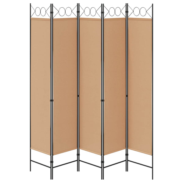5-paneelinen huonejako Beige 200 x 200 cm Kangas