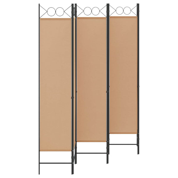 6-paneeli huonejakaja Beige 240 x 200 cm Kangas