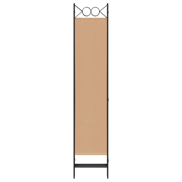 6-paneeli huonejakaja Beige 240 x 200 cm Kangas