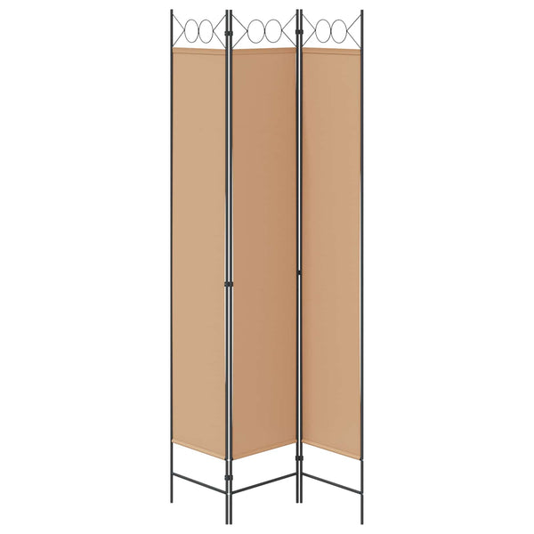 3-paneelinen huoneen jakaja Beige 120 x 220 cm Kangas
