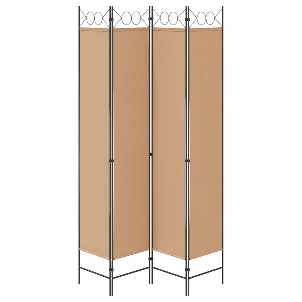4-paneelinen huoneen jakaja Beige 160 x 220 cm Kangas