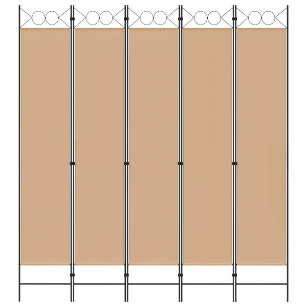 5-paneelinen huonejako Beige 200 x 220 cm Kangas