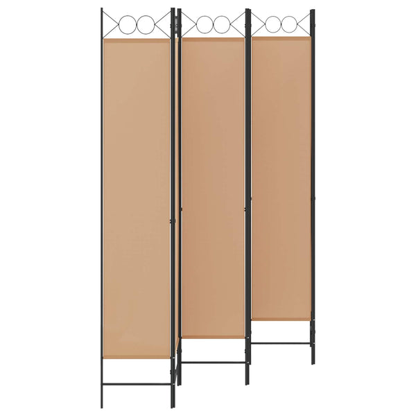 6-paneeli huonejakaja Beige 240 x 220 cm Kangas