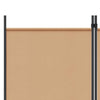 6-paneeli huonejakaja Beige 300 x 200 cm Kangas