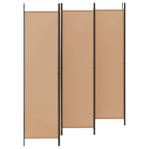 6-paneeli huonejakaja Beige 300 x 200 cm Kangas