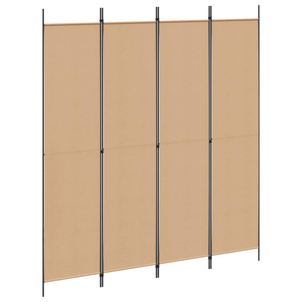 4-paneelinen huoneen jakaja Beige 200 x 220 cm Kangas