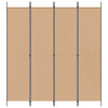 4-paneelinen huoneen jakaja Beige 200 x 220 cm Kangas