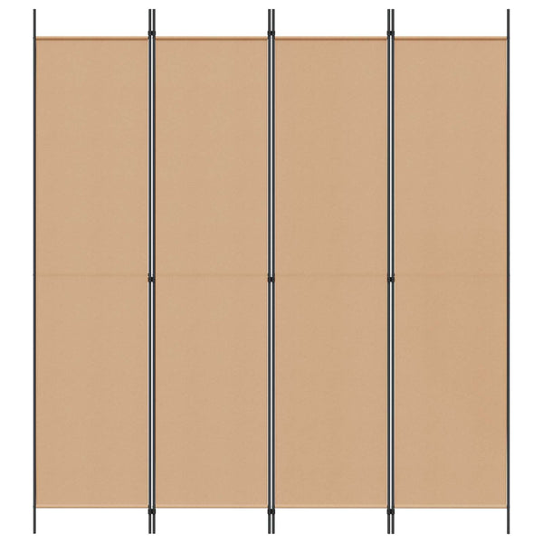 4-paneelinen huoneen jakaja Beige 200 x 220 cm Kangas