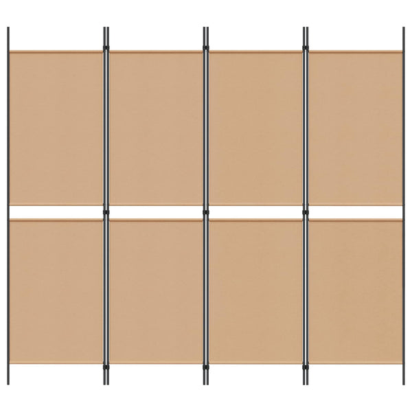 4-paneelinen huoneen jakaja Beige 200 x 180 cm Kangas