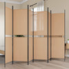 6-paneeli huonejakaja Beige 300 x 180 cm Kangas