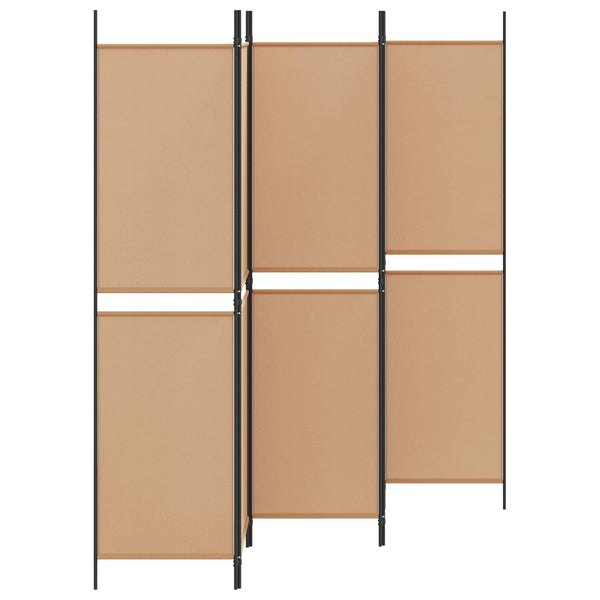 5-paneelin huonejakaja Beige 250 x 200 cm Kangas