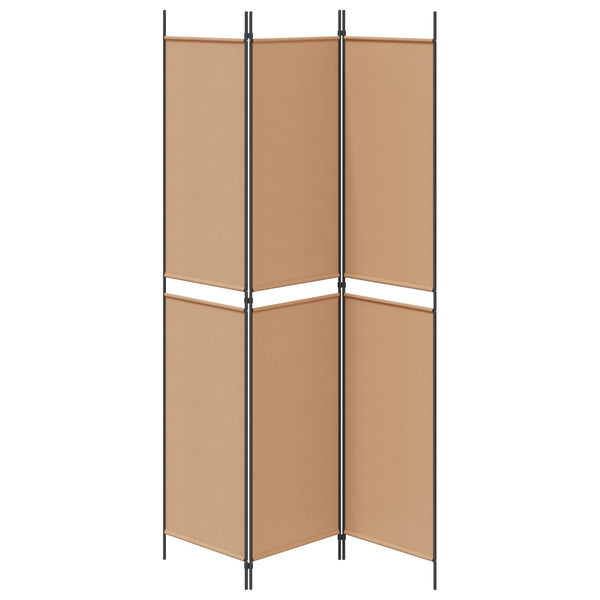 3-paneeli huonejakaja Beige 150 x 220 cm Kangas