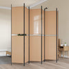6-paneeli huonejakaja Beige 300 x 220 cm Kangas
