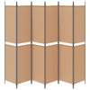 6-paneeli huonejakaja Beige 300 x 220 cm Kangas