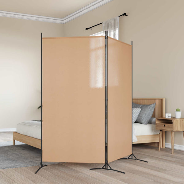 2-Panelin Huonejakaja Beige 175 x 180 cm Kangas
