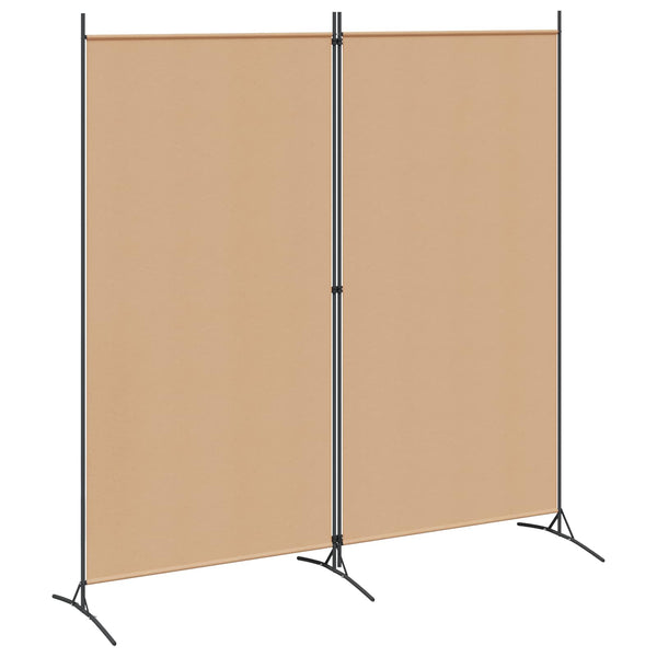 2-Panelin Huonejakaja Beige 175 x 180 cm Kangas