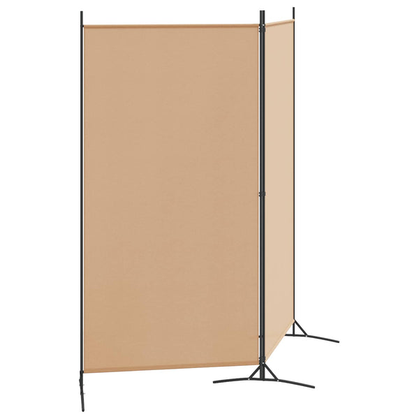 2-Panelin Huonejakaja Beige 175 x 180 cm Kangas