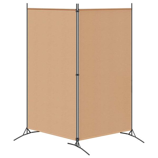 2-Panelin Huonejakaja Beige 175 x 180 cm Kangas