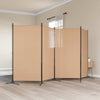 4-paneelinen huoneen jakaja Beige 346 x 180 cm Kangas
