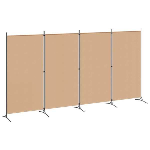4-paneelinen huoneen jakaja Beige 346 x 180 cm Kangas