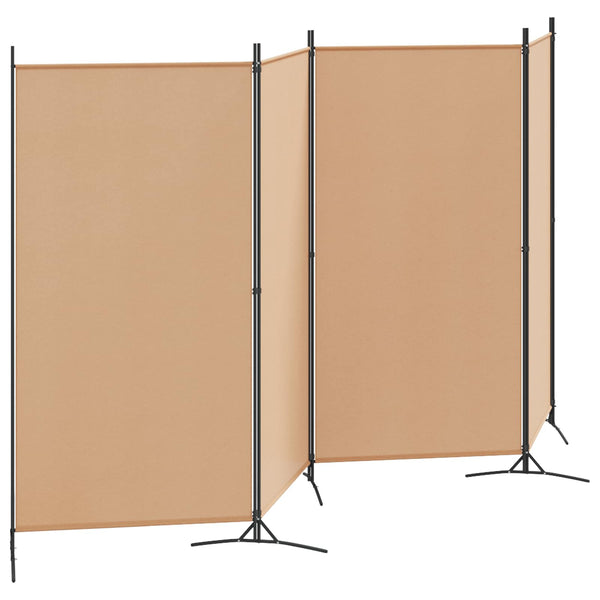 4-paneelinen huoneen jakaja Beige 346 x 180 cm Kangas