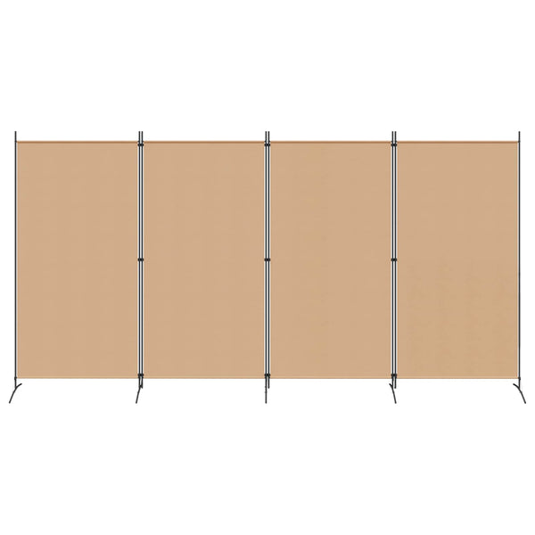 4-paneelinen huoneen jakaja Beige 346 x 180 cm Kangas