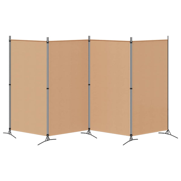 4-paneelinen huoneen jakaja Beige 346 x 180 cm Kangas
