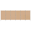 6-paneeli huonejakaja Beige 520 x 180 cm Kangas