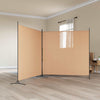 2-Panelin Huonejakaja Beige 348 x 180 cm Kangas