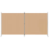 2-Panelin Huonejakaja Beige 348 x 180 cm Kangas