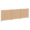 4-paneelinen huoneen jakaja Beige 525 x 180 cm Kangas